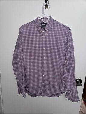 Bonobos Lavender Check Long-Sleeve Button-Down Shirt